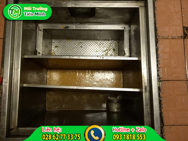 Hút bể mỡ TPHCM bể tách mỡ bẩn