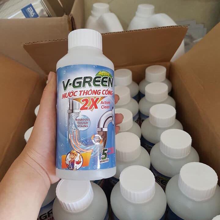 Nước th&ocirc;ng nghẹt cầu cống V-Green