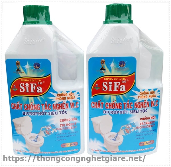 Sử dụng nước th&ocirc;ng cống Sifa đơn giản